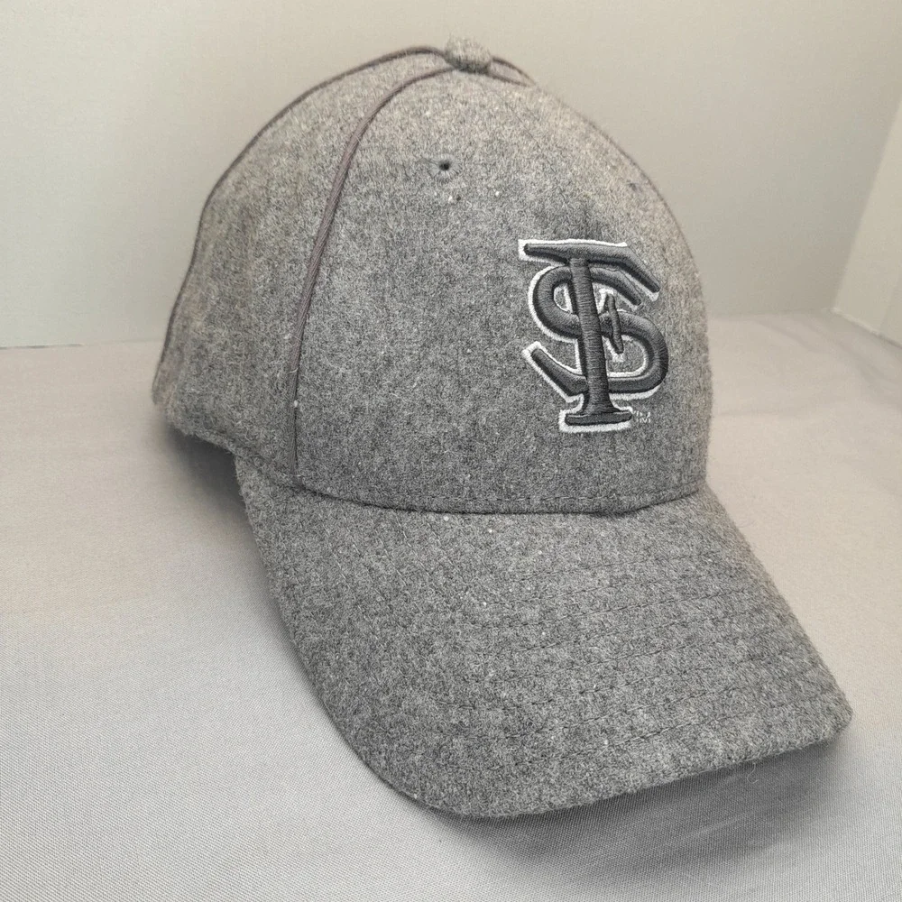 Florida State University FSU‎ Seminoles Grey Wool Blend Baseball Cap Hat Mens